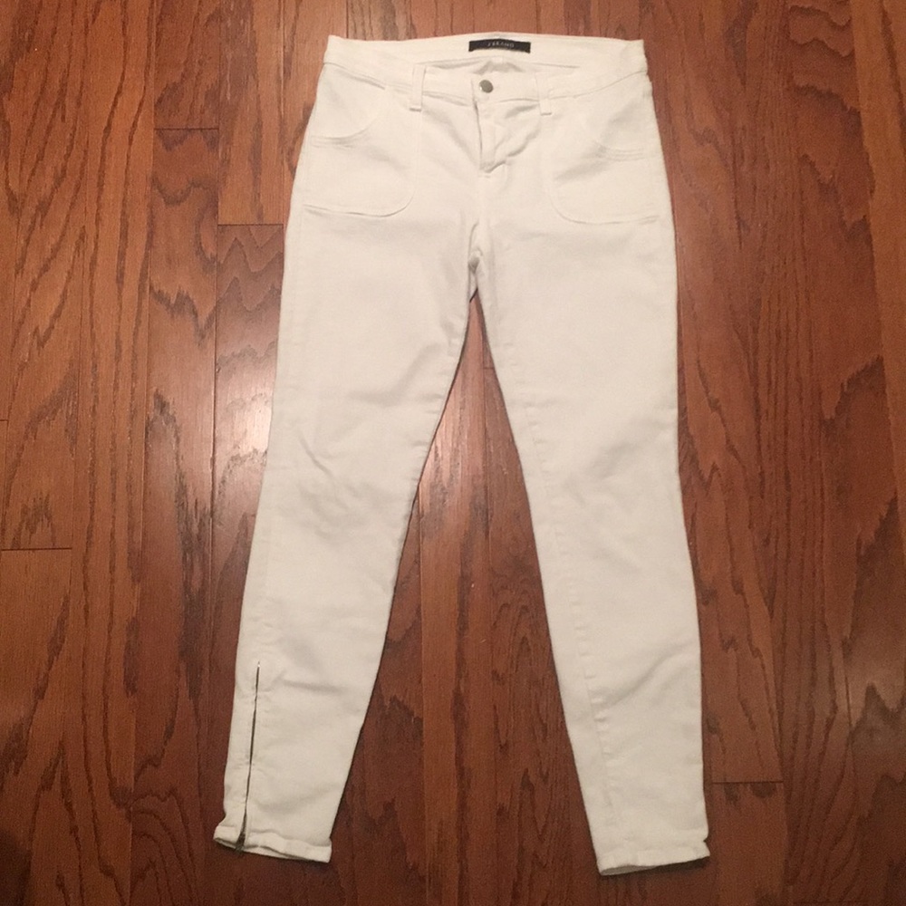 J Brand Retro Zip White skinny jeans Size 30 ✅